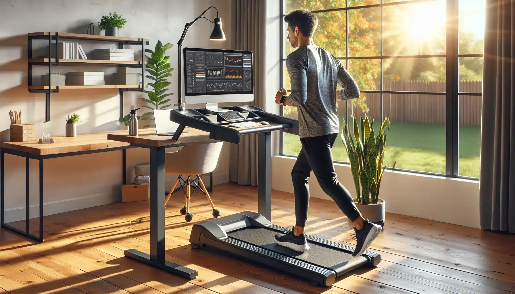 Best under desk treadmill used beside a standing desk for workday walking
