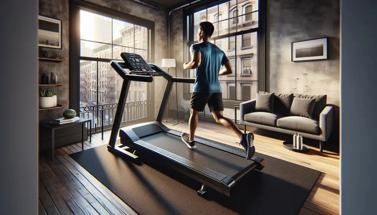 runner on the best budget treadmill for running in a compact u s home