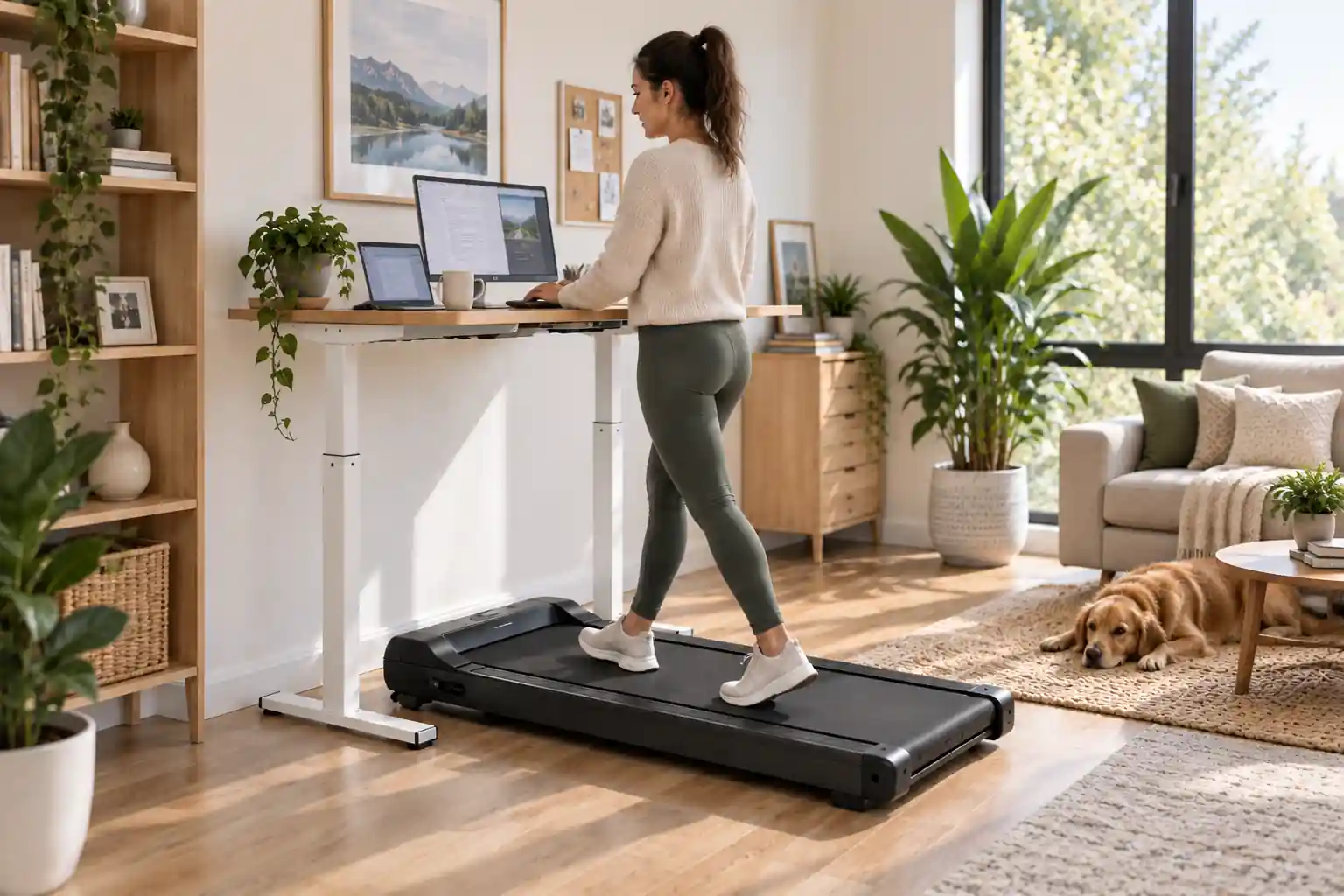 Best folding treadmill with desk used for walking while working at home