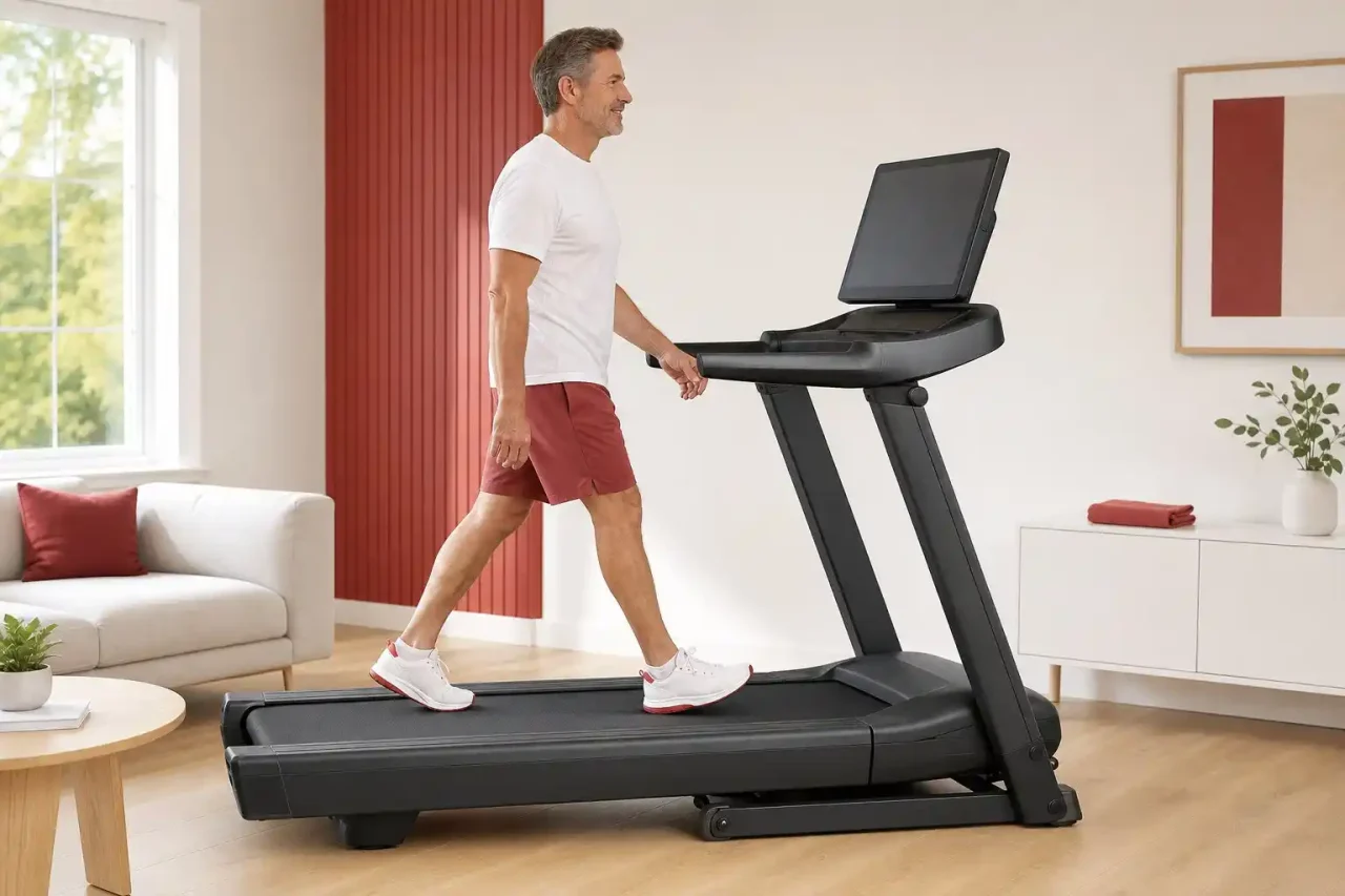 Best treadmill for bad knees with a spacious cushioned running deck for comfortable home exercise
