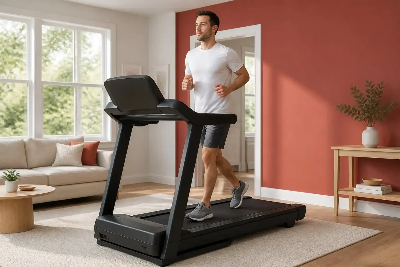 Best treadmill for jogging with a man viewed from the front angle