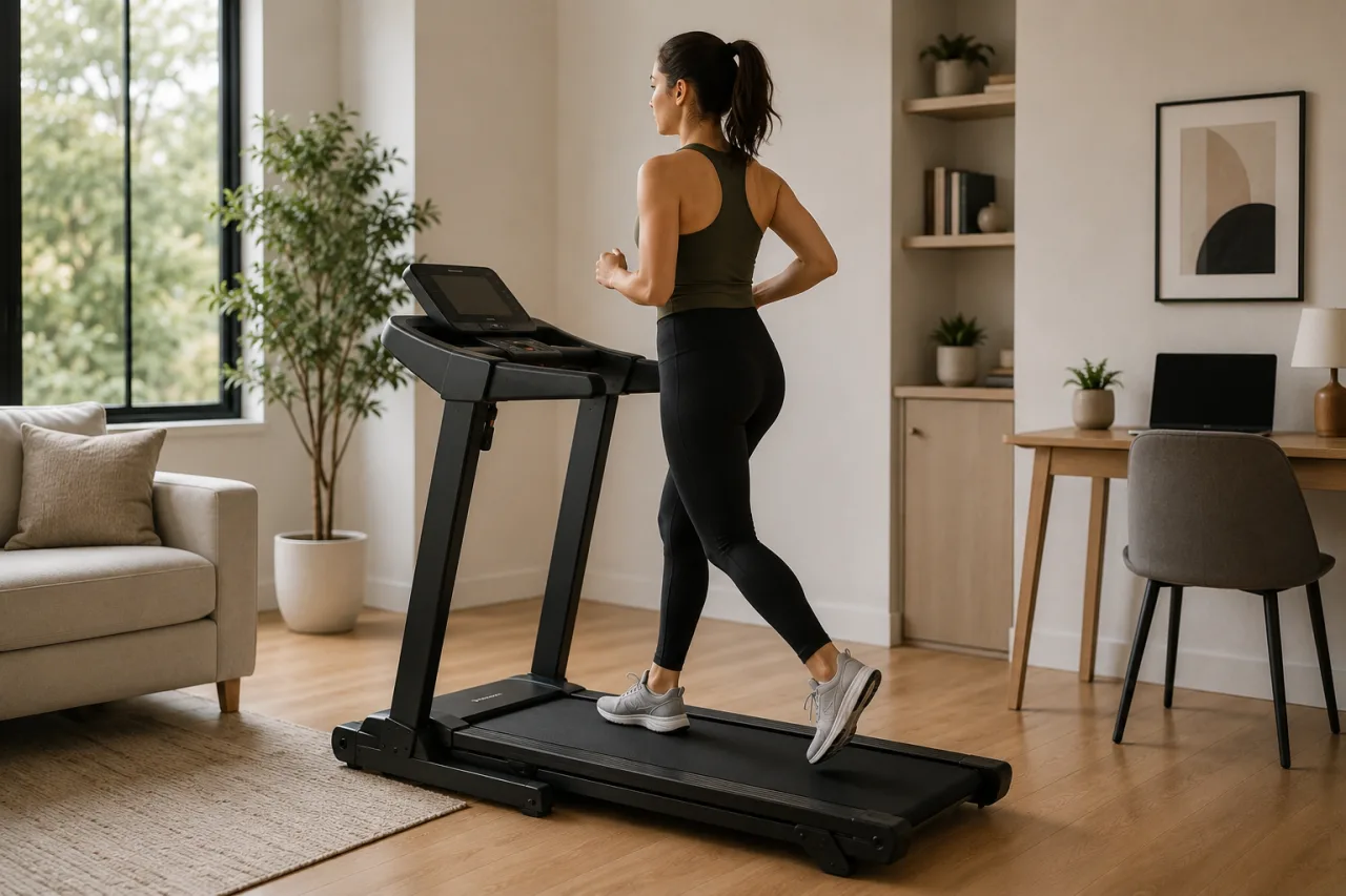 Best treadmill for small spaces in a home office and living room combination