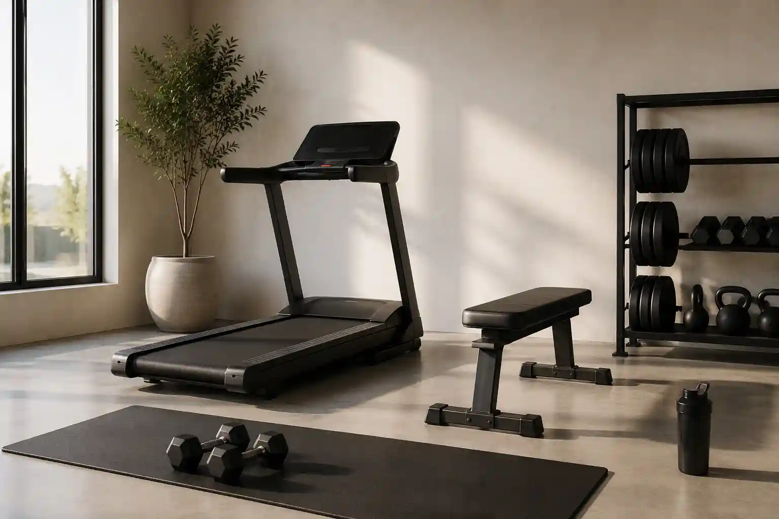 Contact FitGearHQ Modern premium home gym and fitness equipment setup for the page to contact FitGearHQ