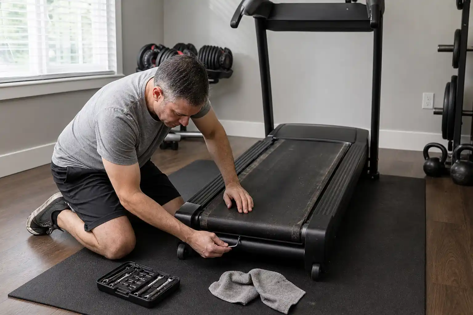 How Long Do Treadmills Last?: home treadmill scene