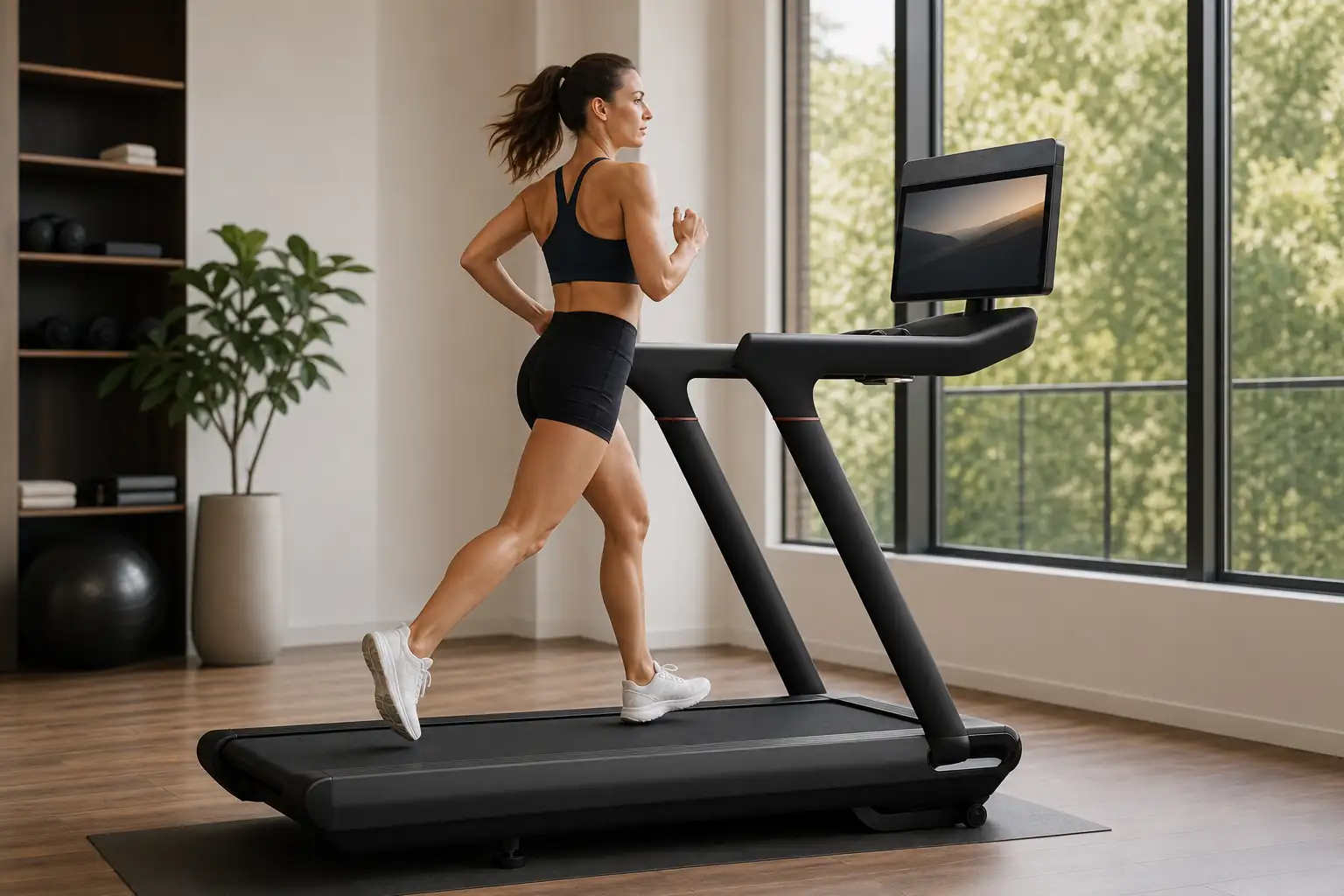 Peloton Tread treadmill review: runner training at home