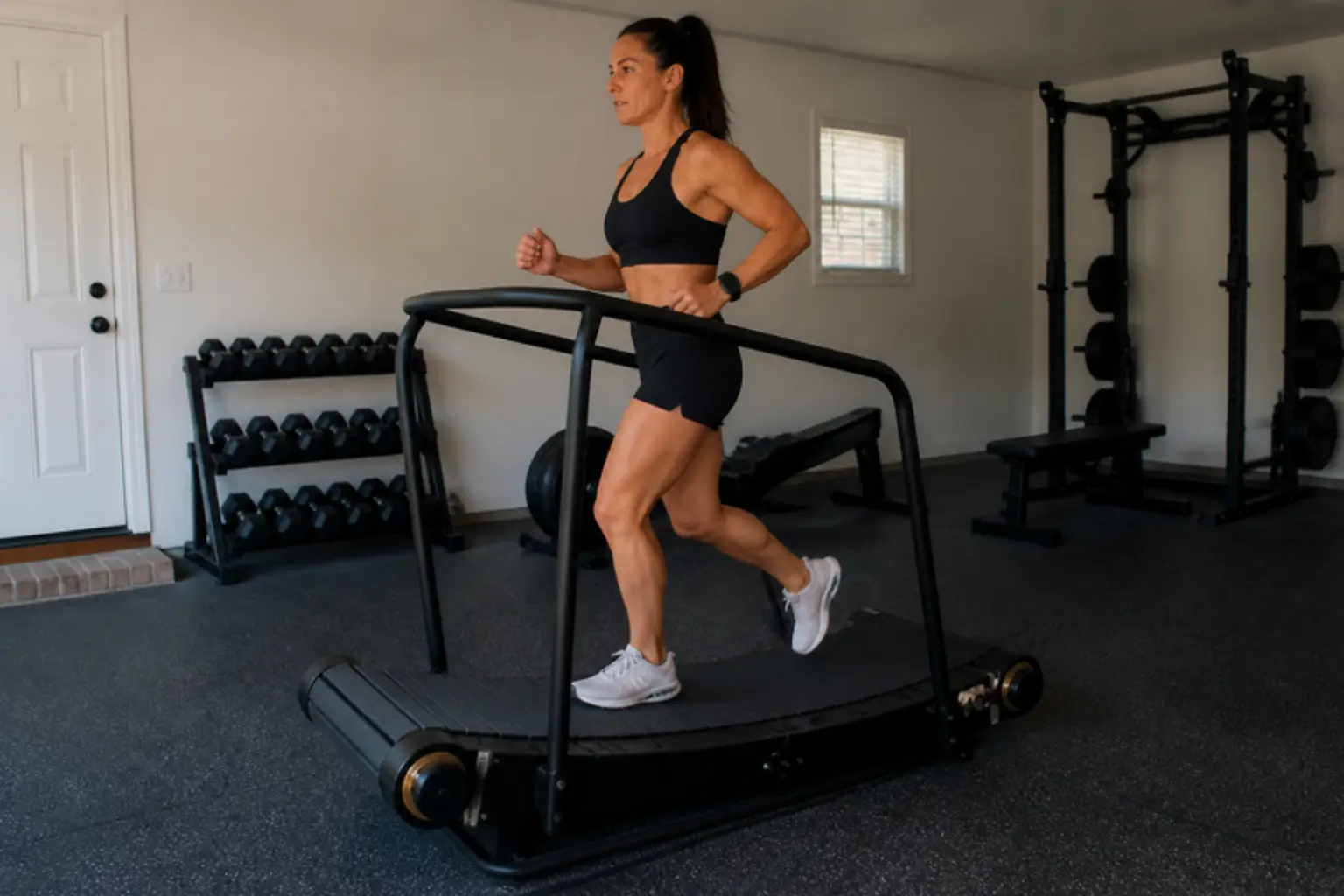 Sunny Health & Fitness SF-T1407 treadmill review: runner training at home