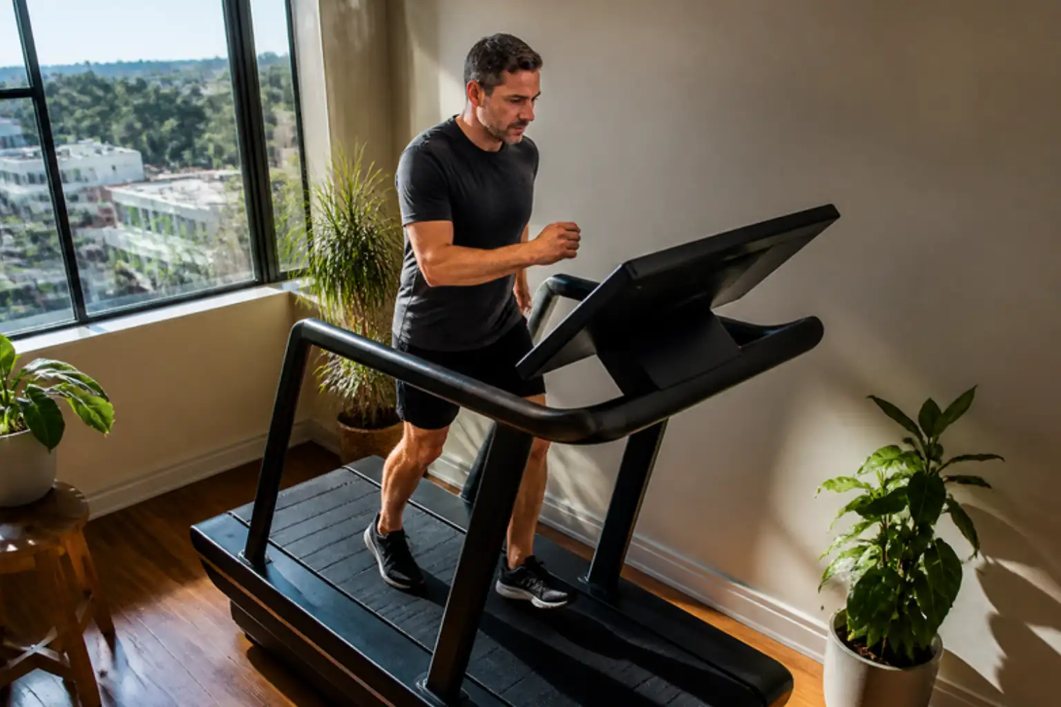 Sunny Health & Fitness SF-X7210 treadmill review: runner training at home