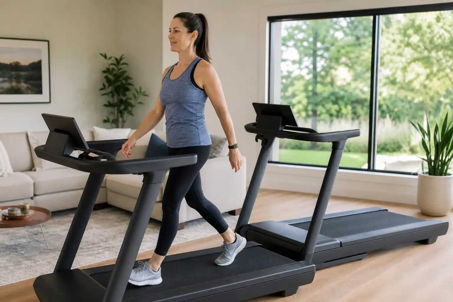 What Is a Good Treadmill Speed?: home treadmill scene